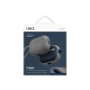 Чехол UNIQ CLYDE Lock case для AirPods Pro 2, силикон с карабином. Цвет: темно-серый/синий