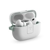 Чехол UNIQ CLYDE Lock case для AirPods Pro 2, силикон с карабином. Цвет: белый/мятный