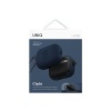 Чехол UNIQ CLYDE Lock case для AirPods Pro 2, силикон с карабином. Цвет: синий/темно-серый