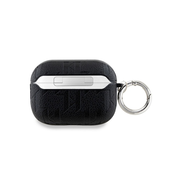 Чехол Lagerfeld NFT Metal Head Karl&Choupette для Airpods Pro 2 силиконовый с кольцом. Цвет: черный
