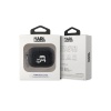 Чехол Lagerfeld NFT Metal Head Karl&Choupette для Airpods Pro 2 силиконовый с кольцом. Цвет: черный