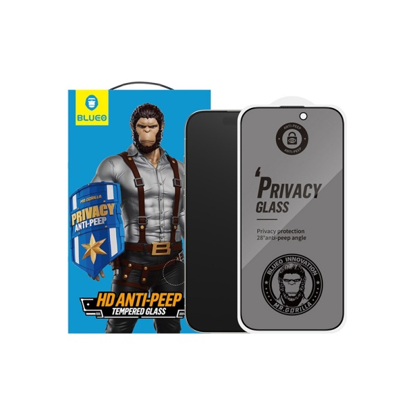 Защитное стекло BlueO Anti-peep (приватное) для iPhone 16 Pro