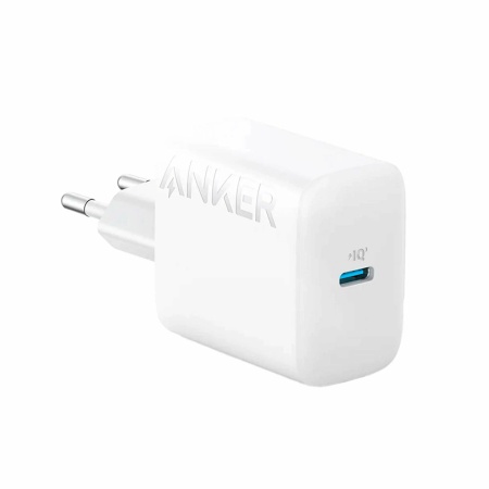 Сетевое зарядное устройство Anker 312, PD, QC, 20W + кабель USB-C 1.5 м. Цвет: белый