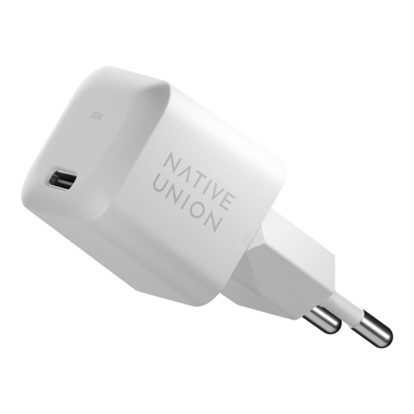 Сетевое зарядное устройство Native Union Fast Gan Charger, 30 Вт, USB-C. Цвет: белый