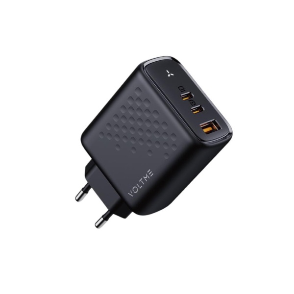 Сетевое зарядное устройство VOLTME Revo 67CCA GaN,1xUSB-A, 2xUSB-C, PD 3.0, 67W. Цвет: черный