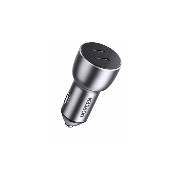 Автомобильное зарядное устройство UGREEN USB-C PD+USB-C PD 50W Fast Car Charger. Цвет: серый космос
