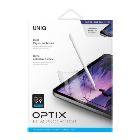 Защитное стекло Uniq OPTIX для Apple iPad Pro 12.9", Paper-Sketch film