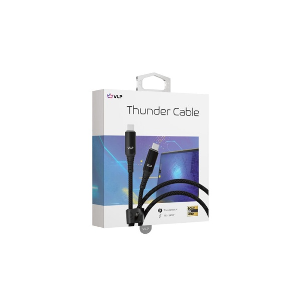 Кабель VLP Thunder Cable USB-C — USB-C, 1м. Цвет: черный