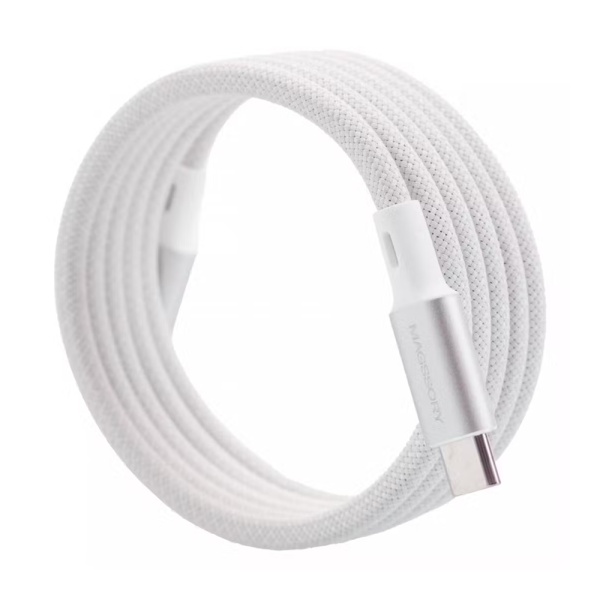 Кабель магнитный Magssory CBL001 USB-C — USB-C, 60W, 1.2м. Цвет: серебро