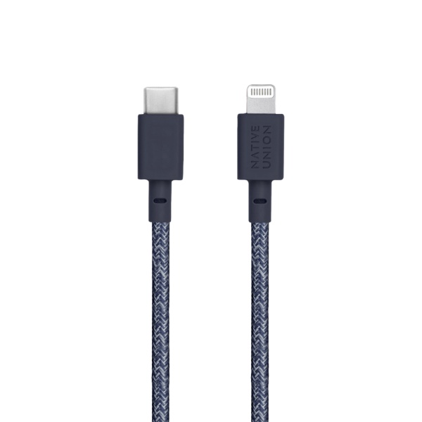 Кабель Native Union Lightning — USB-C, 1.2м. Цвет: индиго