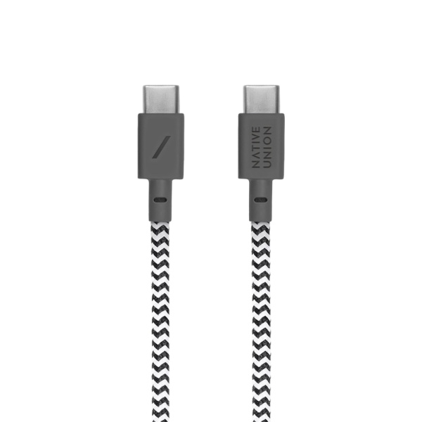 Кабель Native Union USB-C — USB-C, 60W, 1.2 м. Цвет: "Зебра"