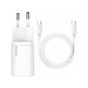 Адаптер питания Baseus Super Si Quick Charger 1C 25 Вт + кабель Type-C - Type-C 1м. Цвет: белый