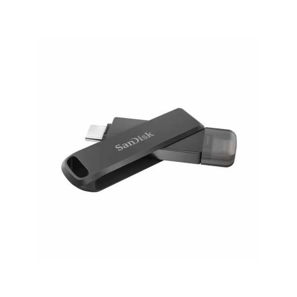 Флеш-накопитель SanDisk iXpand Luxe USB 3.1 Type-C / Lightning 128 Гб. Цвет: черный