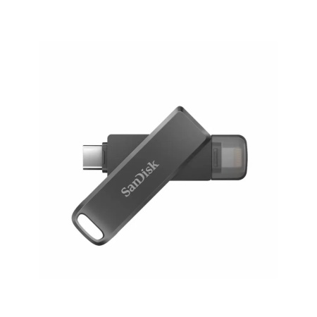 Флеш-накопитель SanDisk iXpand Luxe USB 3.1 Type-C / Lightning 128 Гб. Цвет: черный