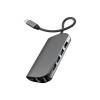 USB-хаб VLP Infinity 8 в 1хUSB-C, 3хUSB-A 3.0, HDMI, SD/Micro SD. Цвет: графит