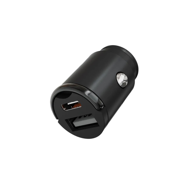 Автомобильное зарядное устройство VLP С-Power 45W USB-C+USB-A, PD, QC. Цвет: чёрный