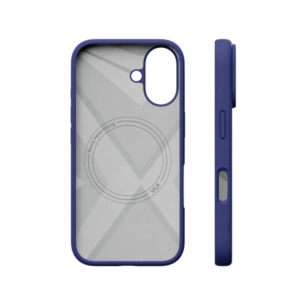 Чехол защитный vlp aster case с MagSafe для iPhone 16. Цвет: ультрамарин