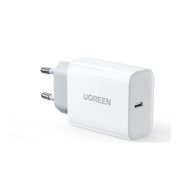 Сетевое зарядное устройство UGREEN CD127 USB-C 30W PD GaN Charger EU. Цвет: белый