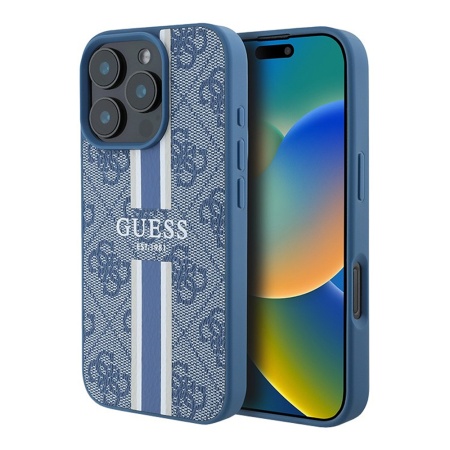 Чехол Guess PC/TPU 4G Tone On Tone MagSafe для iPhone 16 Pro Max. Цвет: белый