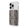 Магнитный бумажник Guess Cardslot MagSafe PU 4G Stripes. Цвет: коричневый