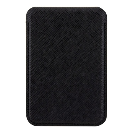 Магнитный бумажник Guess Wallet Cardslot MagSafe PU Saffiano Triangle metal logo. Цвет: черный