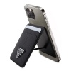 Магнитный бумажник Guess Wallet Cardslot MagSafe PU Saffiano Triangle metal logo. Цвет: черный