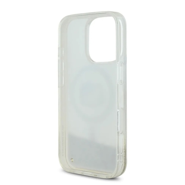 Чехол Hello Kitty Liquid Glitter Gold Fever для iPhone 16 Pro. Цвет: белый