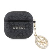 Чехол Lagerfeld PU Saffiano Monogram with ring NFT Metal Head Choupette для AirPods 4. Цвет: черный