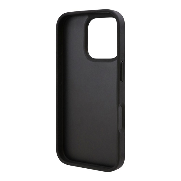 Чехол Lagerfeld GripStand PU Saffiano NFT Choupette metal для iPhone 16 Pro Max. Цвет: черный