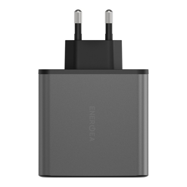 Адаптер питания EnergEA AmpCharge Gan100 3USB-C, PD/PPS/QC3.0, 100W. Цвет: серый