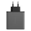 Адаптер питания EnergEA AmpCharge Gan100 3USB-C, PD/PPS/QC3.0, 100W. Цвет: серый