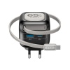 СЗУ Havit UC253 EU, 65Вт, USB-A + USB-C + кабель USB-C. Цвет: черный