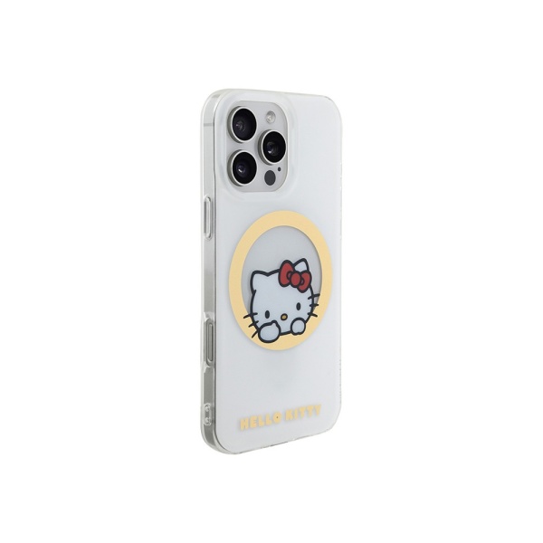 Чехол Hello Kitty Liquid Glitter Sweet Kitty Bows для iPhone 16 Pro Max. Цвет: белый