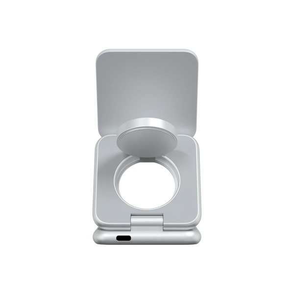 Беспроводное з/у Magssory Fold Pro 3 в 1 с Magsafe. Цвет: серебро