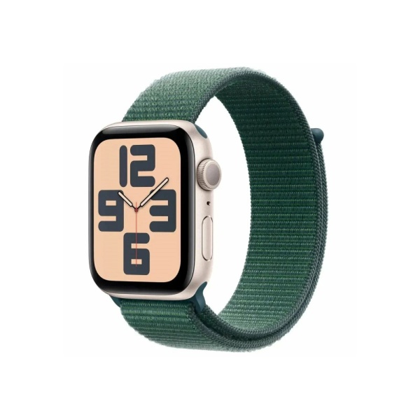 Apple Watch SE (2024), 40мм, корпус из алюминия цвета "Сияющая звезда", Спортивная петля