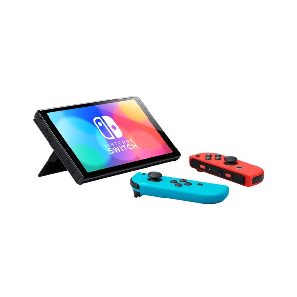 Игровая приставка Nintendo Switch OLED. Цвет: неоновый синий/красный