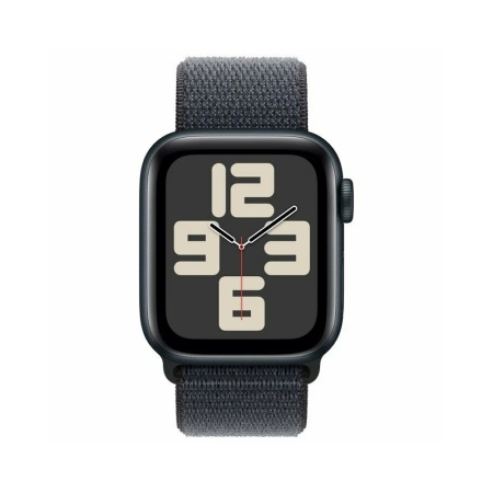 Apple Watch SE (2024), 44мм, корпус из алюминия цвета "Тёмная ночь", Спортивная петля