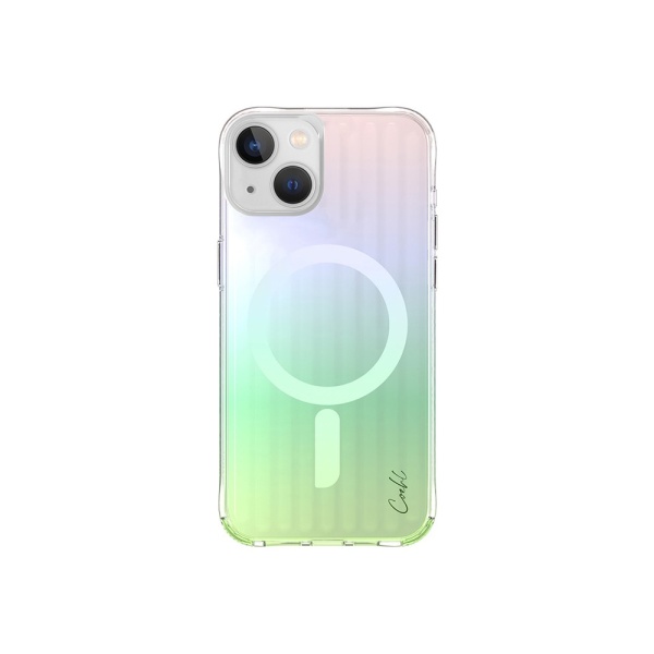 Чехол Uniq COEHL Linear Iridescent MagSafe для iPhone 15. Цвет: радужный
