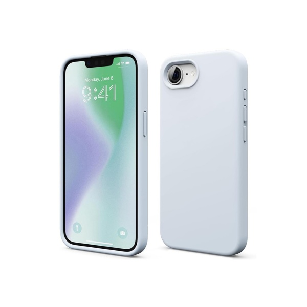 Чехол Elago Soft silicone (Liquid) для iPhone 16e/17e. Цвет: светло-синий