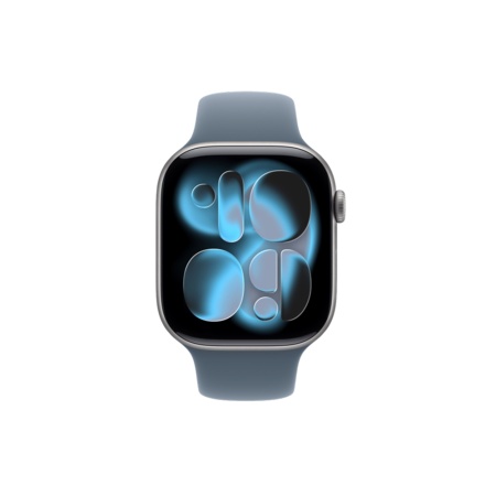 Apple Watch Series 11, 46 мм, корпус из алюминия цвета "серый космос", спортивный ремешок (S/M)