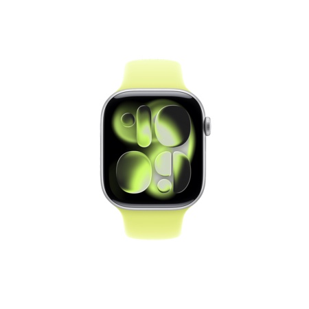 Apple Watch Series 11, 46 мм, корпус из алюминия серебристого цвета, спортивный ремешок (M/L)