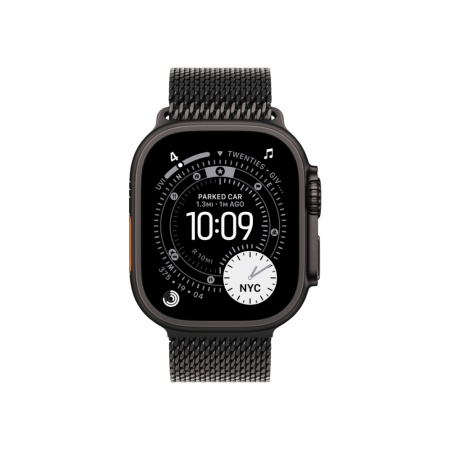 Apple Watch Ultra 3 (2025), 49 мм, корпус из титана черного цвета, ремешок "миланская петля"