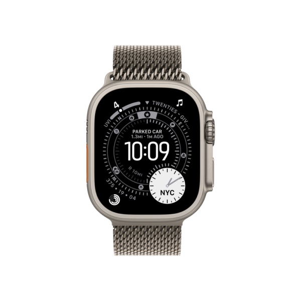 Apple Watch Ultra 3 (2025), 49 мм, корпус из титана природного цвета, ремешок "миланская петля"