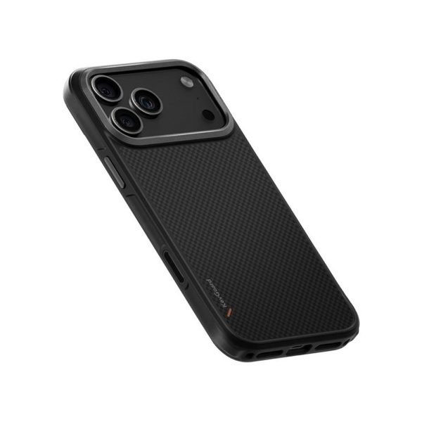Чехол Uniq KEVA Kevlar Carbon с MagSafe для iPhone 17 Pro. Цвет: чёрный