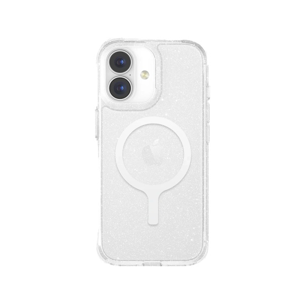 Чехол Uniq Lifepro Xtreme Tinsel с MagSafe для iPhone 17. Цвет: прозрачный блестящий