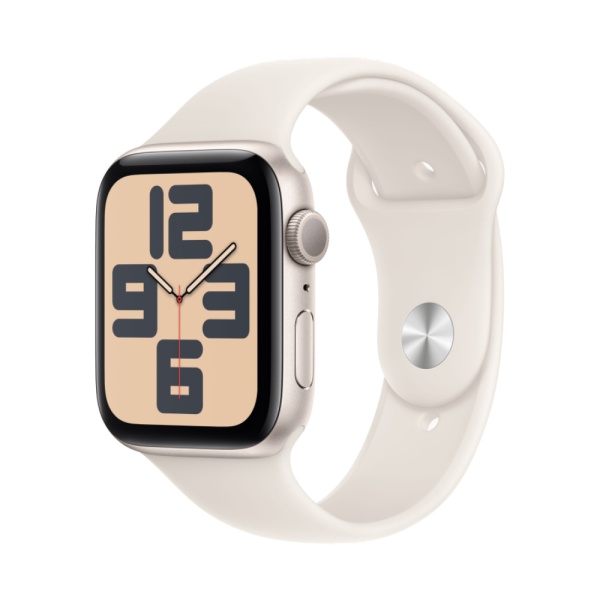 Apple Watch SE (2024), 40мм, корпус из алюминия цвета "Сияющая звезда", Спортивный ремешок (M/L)