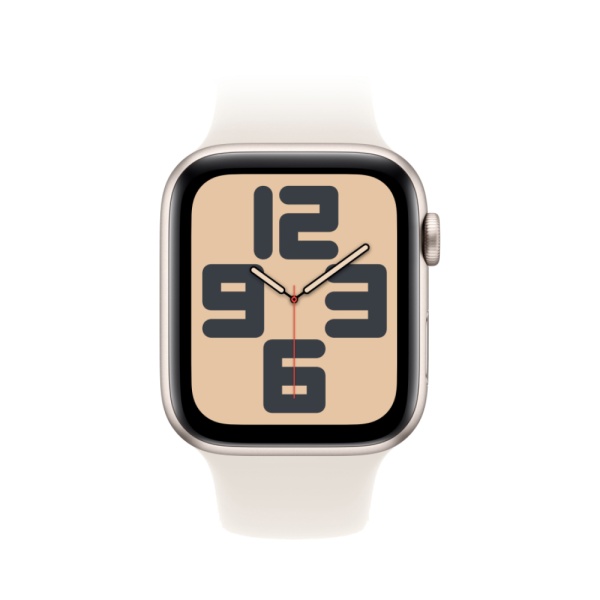 Apple Watch SE (2024), 40мм, корпус из алюминия цвета "Сияющая звезда", Спортивный ремешок (M/L)