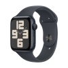 Apple Watch SE (2024), 44мм, корпус из алюминия цвета "Тёмная ночь", Спортивный ремешок (S/M)