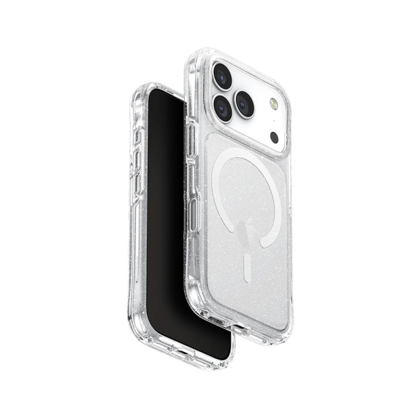 Чехол Uniq Lifepro Xtreme Tinsel с MagSafe для iPhone 17 Pro. Цвет: прозрачный блестящий