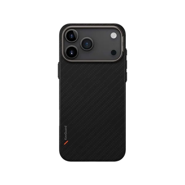Чехол Uniq KEVA EDGE Full Kevlar Carbon с MagSafe для iPhone 17 Pro. Цвет: чёрный